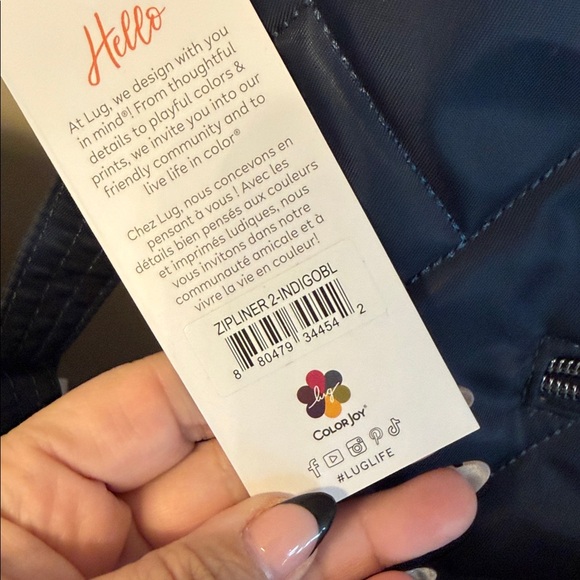 Lug Zipliner convertible shoulder bookbag Crossbody Bag Indigo - Picture 2 of 13